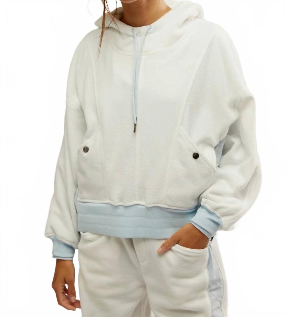 NEW FREE PEOPLE women's snow day hoodie in white
